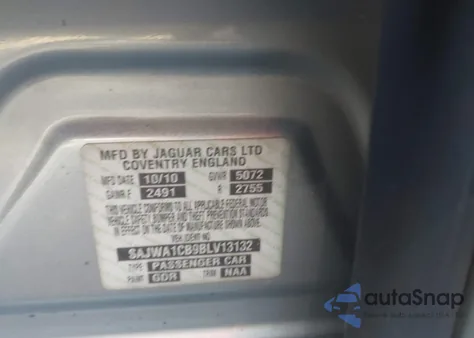 2011 Jaguar Xj z USA, uszkodzony, nr VIN SAJWA1CB9BLV13132